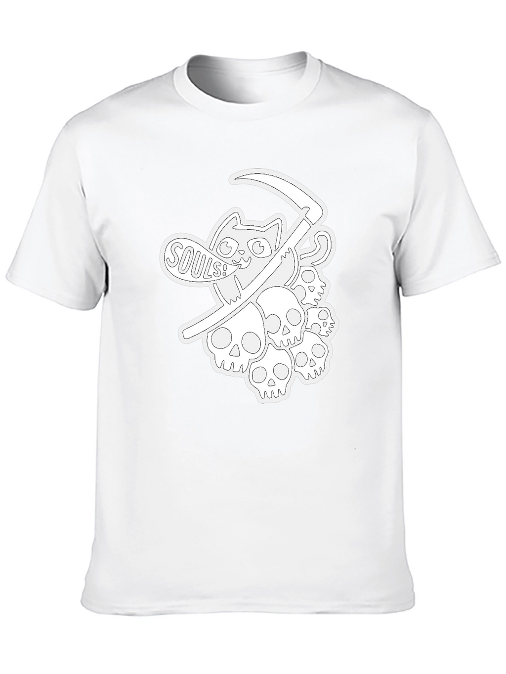 Grim Reaper Cat Souls T-Shirt