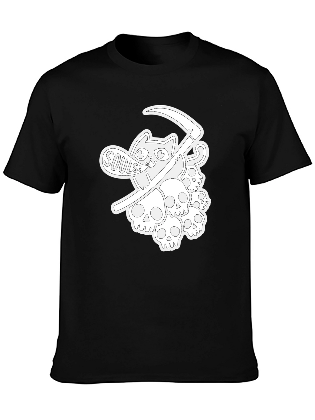 Grim Reaper Cat Souls T-Shirt