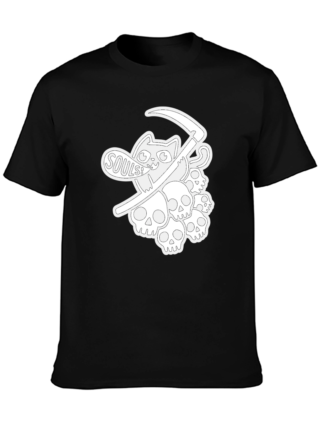 Grim Reaper Cat Souls T-Shirt