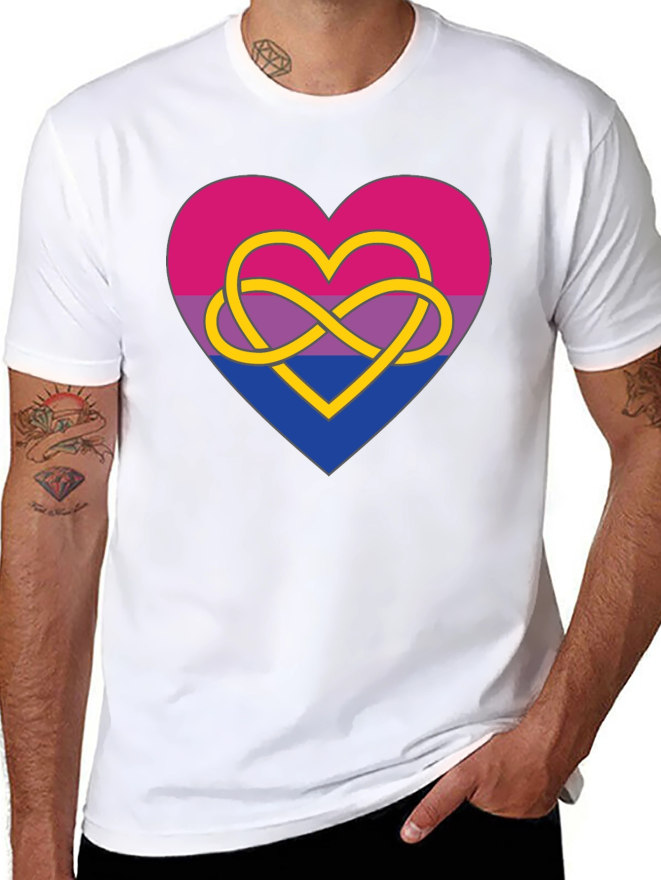 Bi Pride Heart T-Shirt: Show Your Colors!