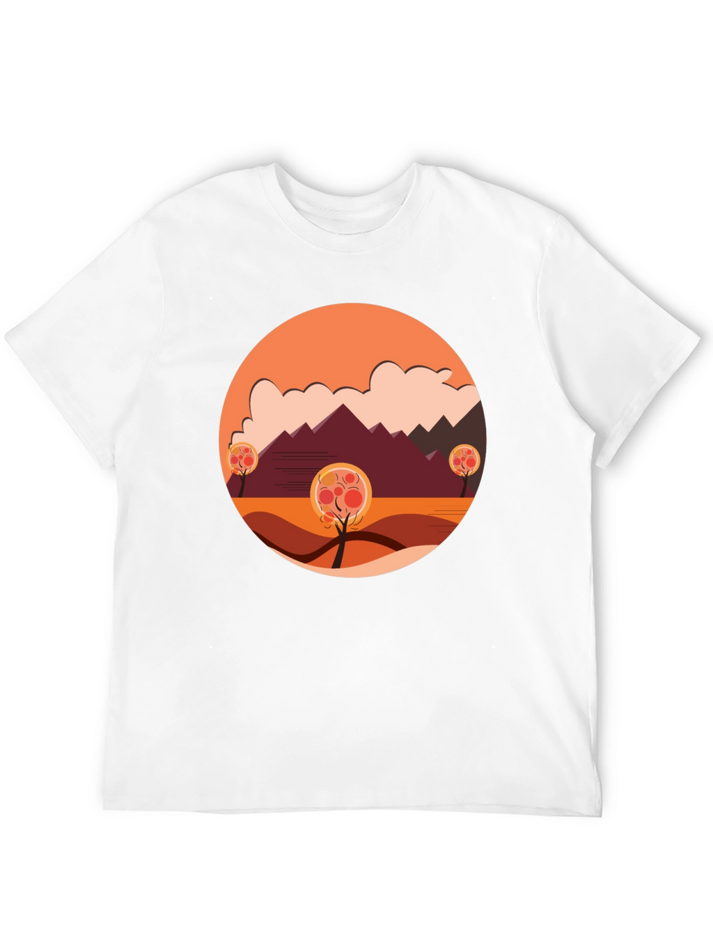 Autumn Landscape Graphic Tee - Modern Casual Comfort