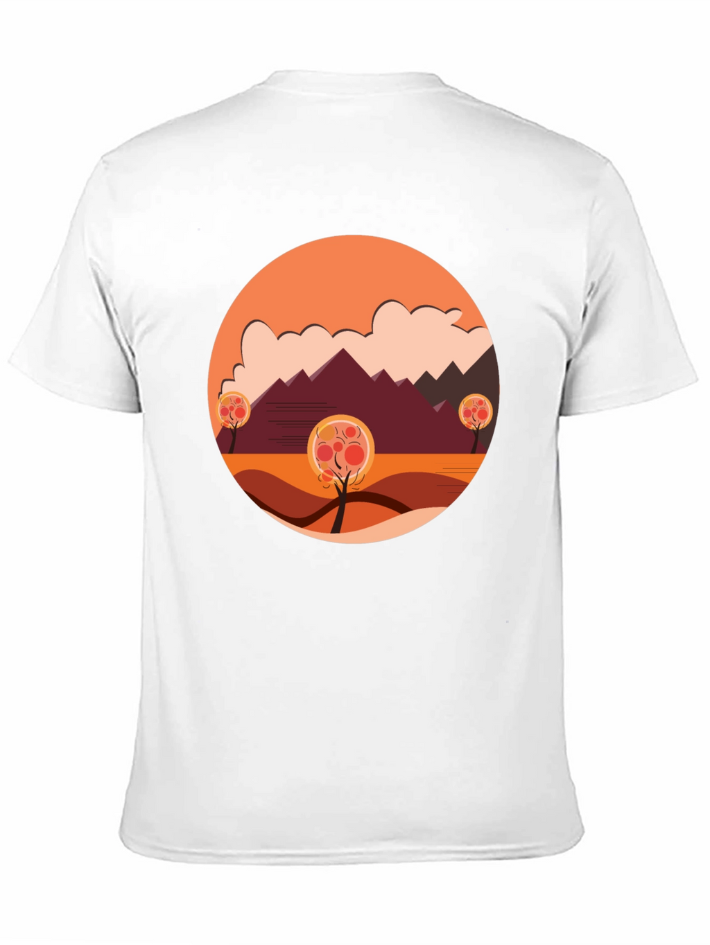 Autumn Landscape Graphic Tee - Modern Casual Comfort