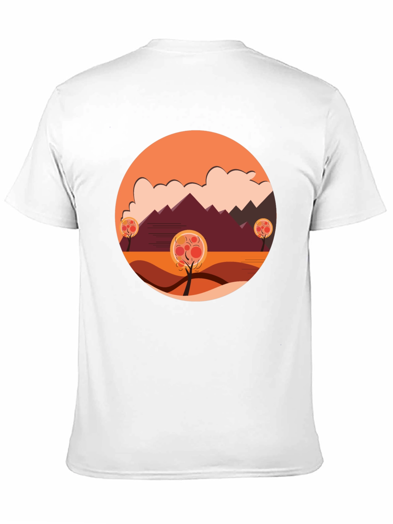 Autumn Landscape Graphic Tee - Modern Casual Comfort