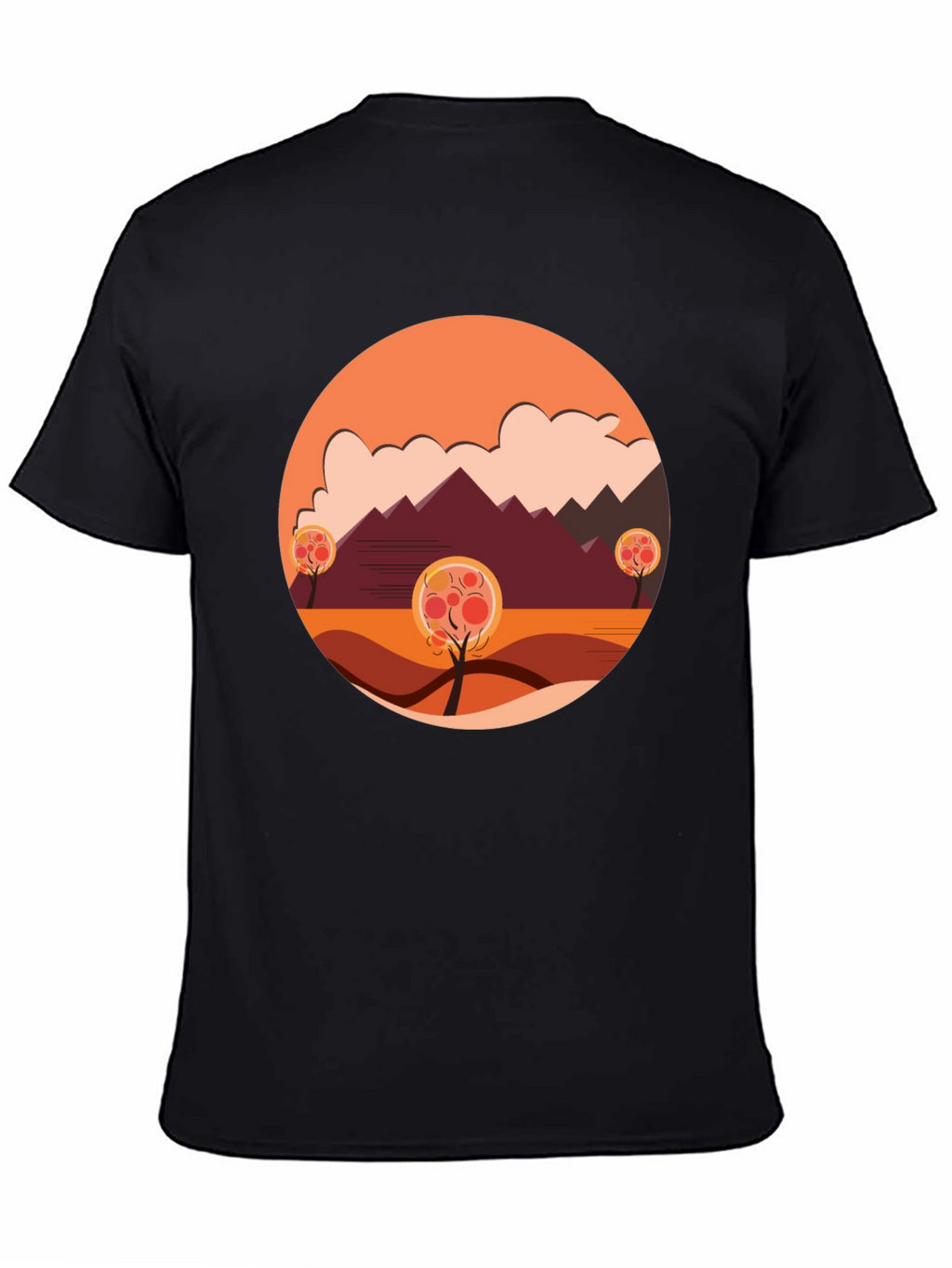 Autumn Landscape Graphic Tee - Modern Casual Comfort
