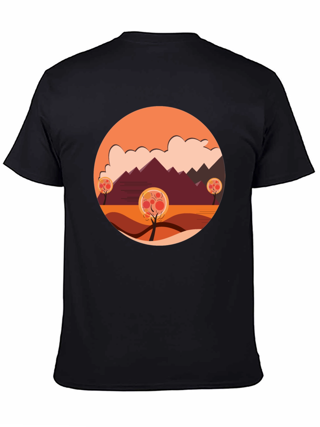 Autumn Landscape Graphic Tee - Modern Casual Comfort