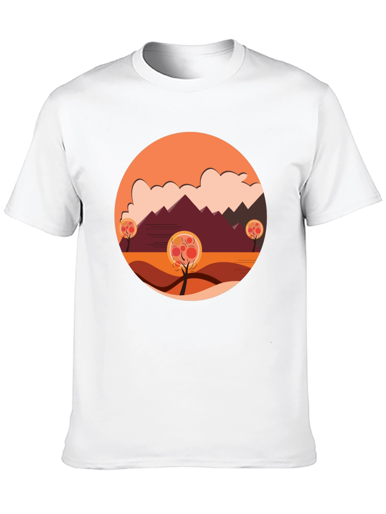 Autumn Landscape Graphic Tee - Modern Casual Comfort