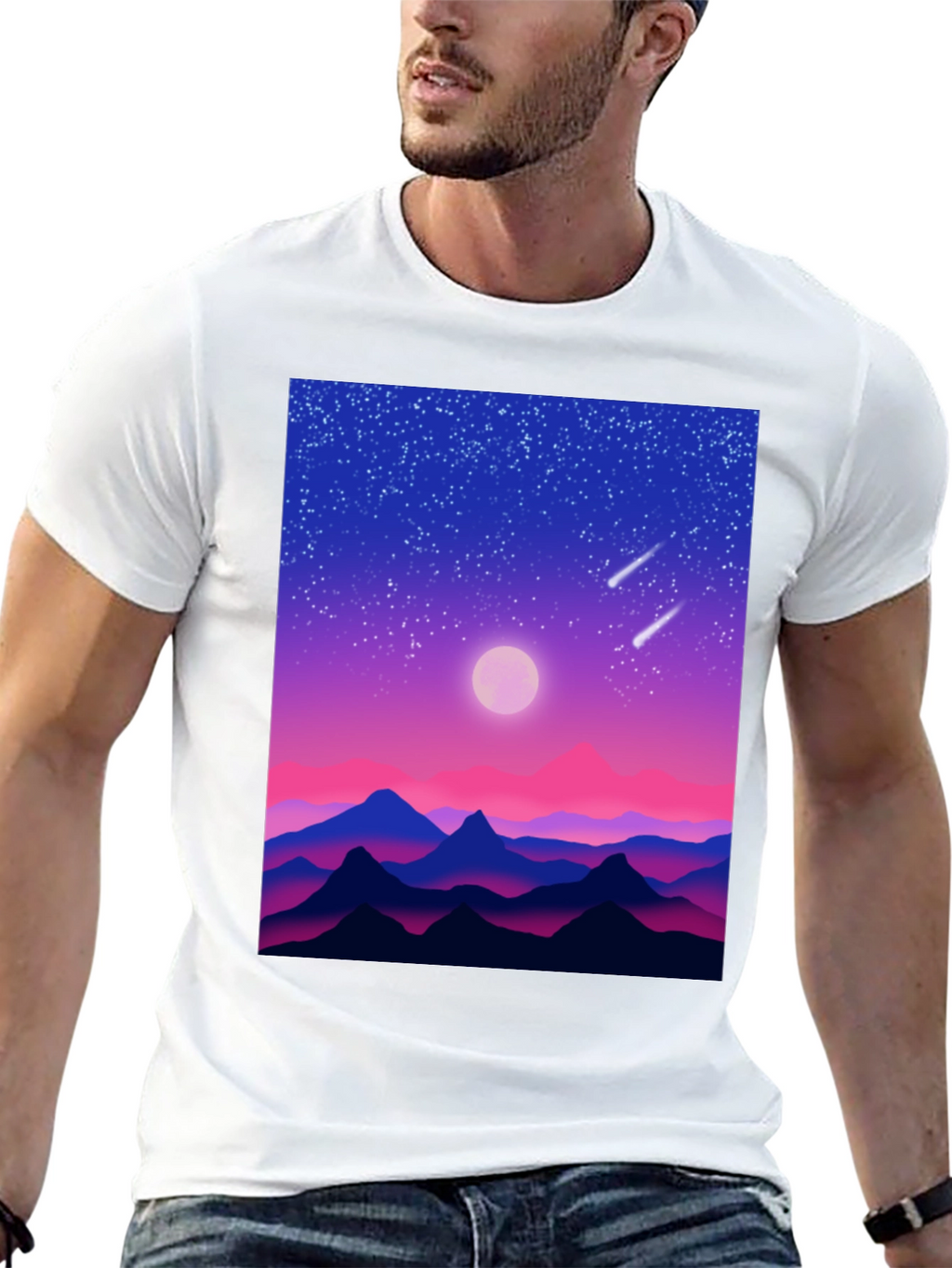 Nightscape Graphic Tee - Stylish Comfort