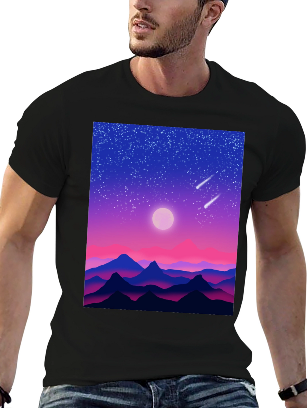 Nightscape Graphic Tee - Stylish Comfort