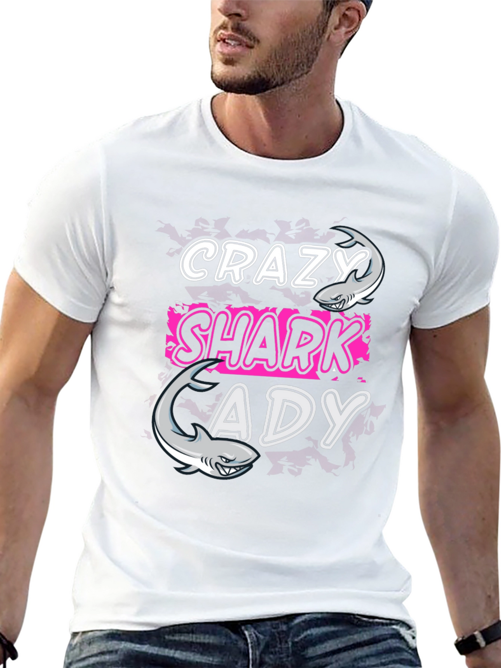 Crazy Shark Lady T-Shirt - Funny Shark Lover Tee