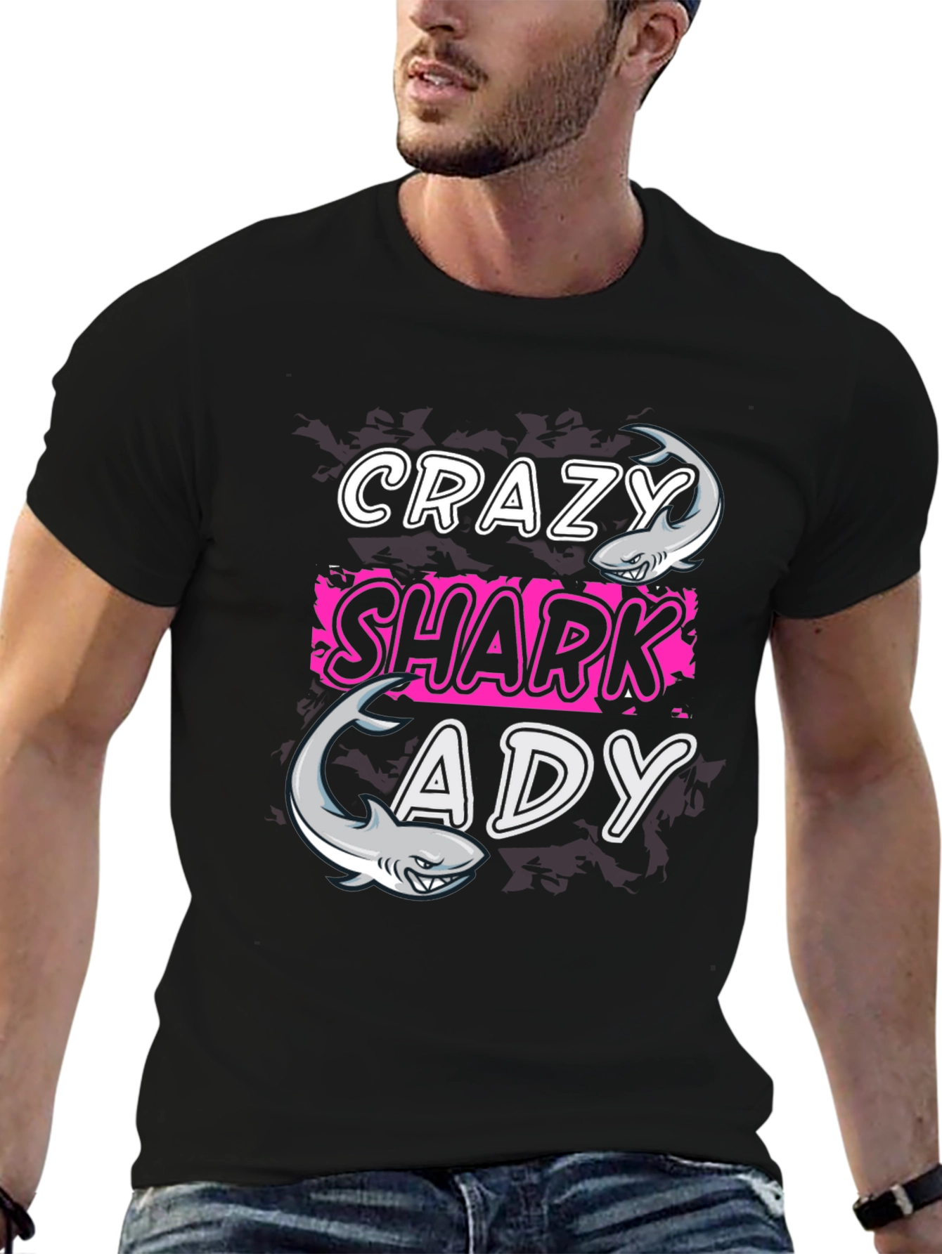 Crazy Shark Lady T-Shirt - Funny Shark Lover Tee