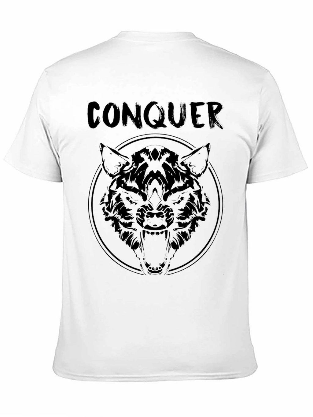 Conquer Wolf Graphic Tee - Black