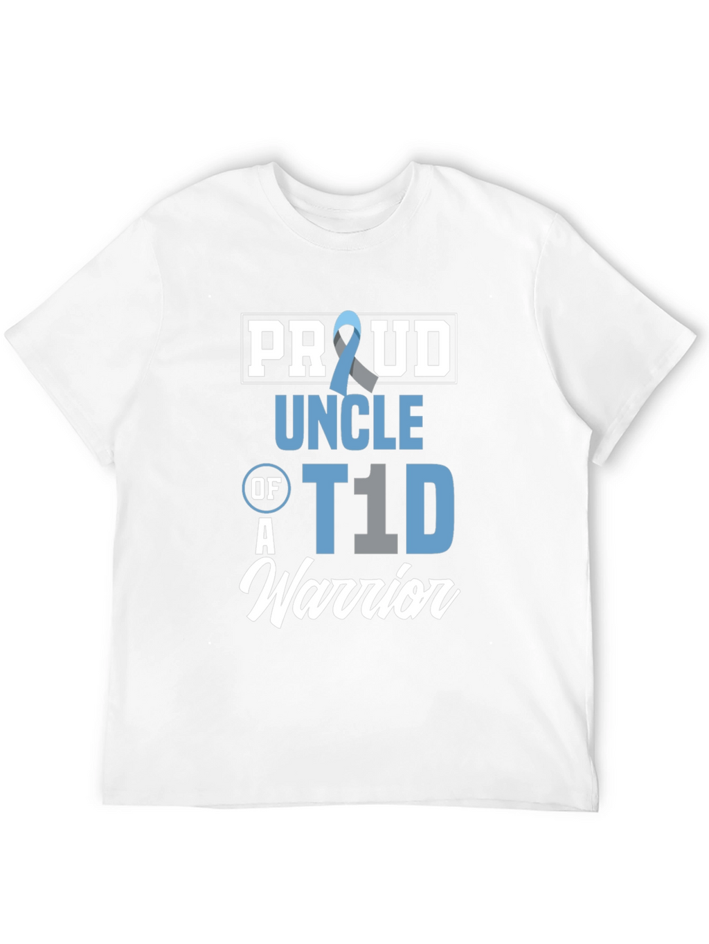 Proud Uncle of a T1D Warrior Black T-Shirt