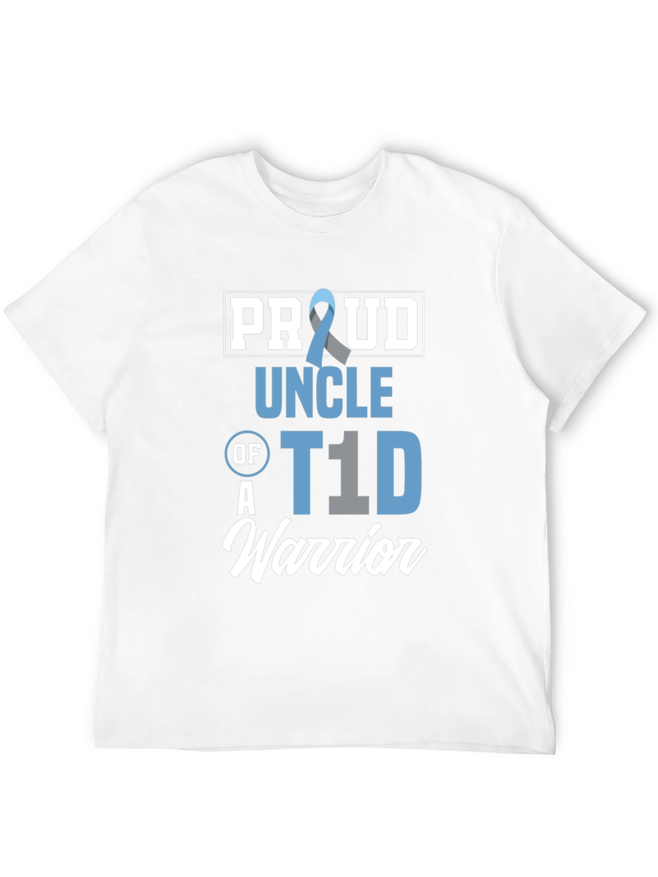 Proud Uncle of a T1D Warrior Black T-Shirt