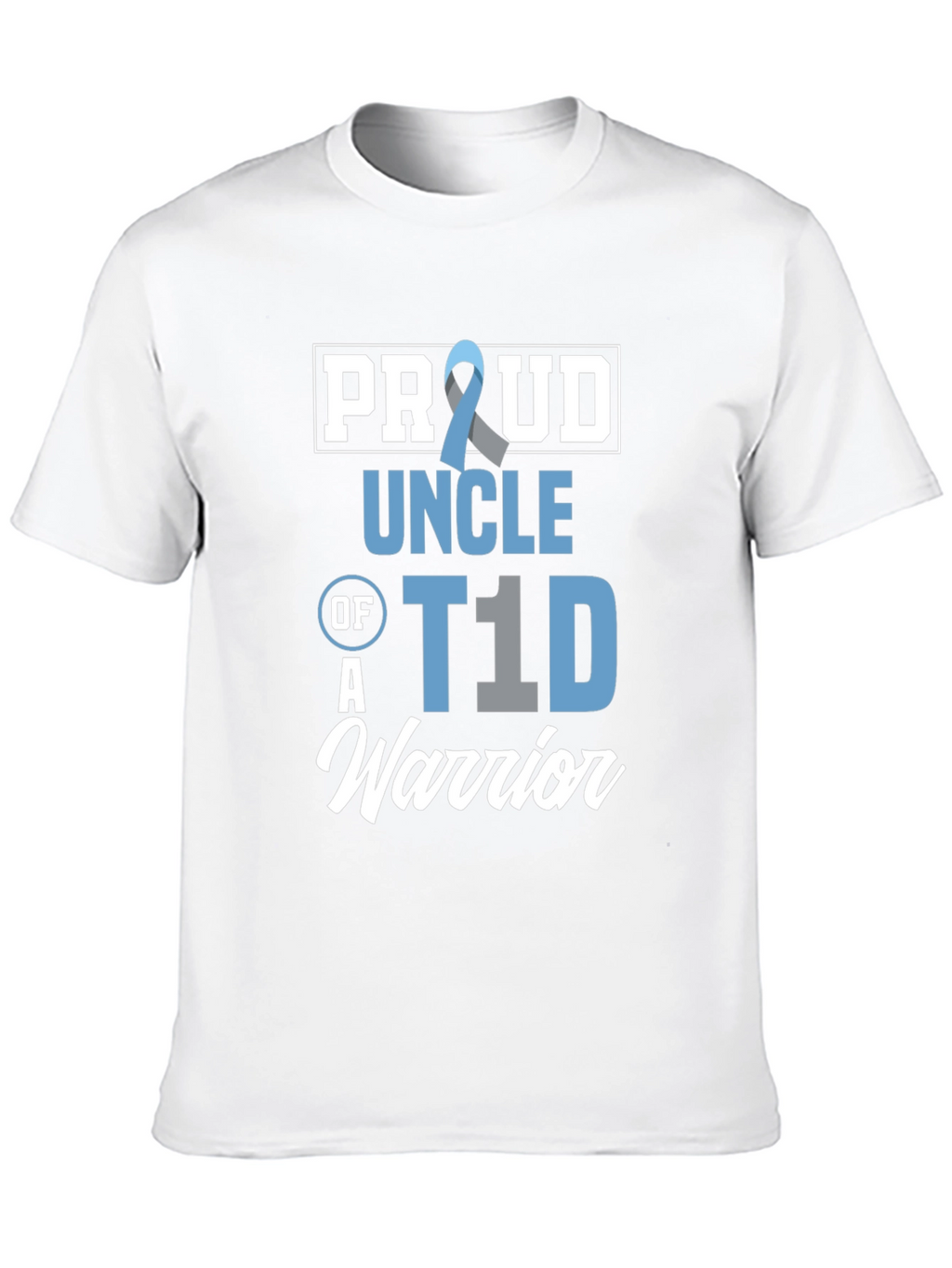 Proud Uncle of a T1D Warrior Black T-Shirt