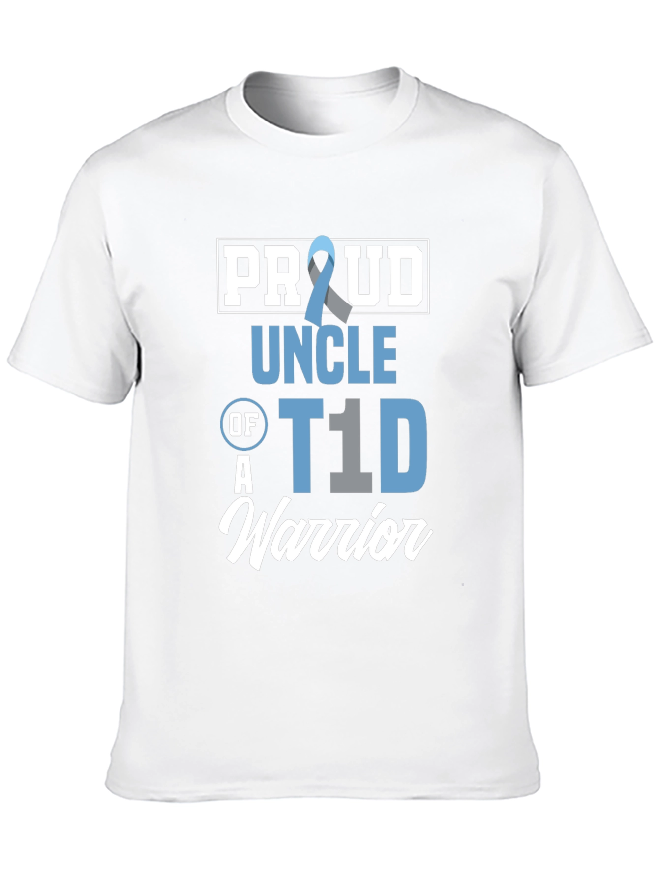 Proud Uncle of a T1D Warrior Black T-Shirt