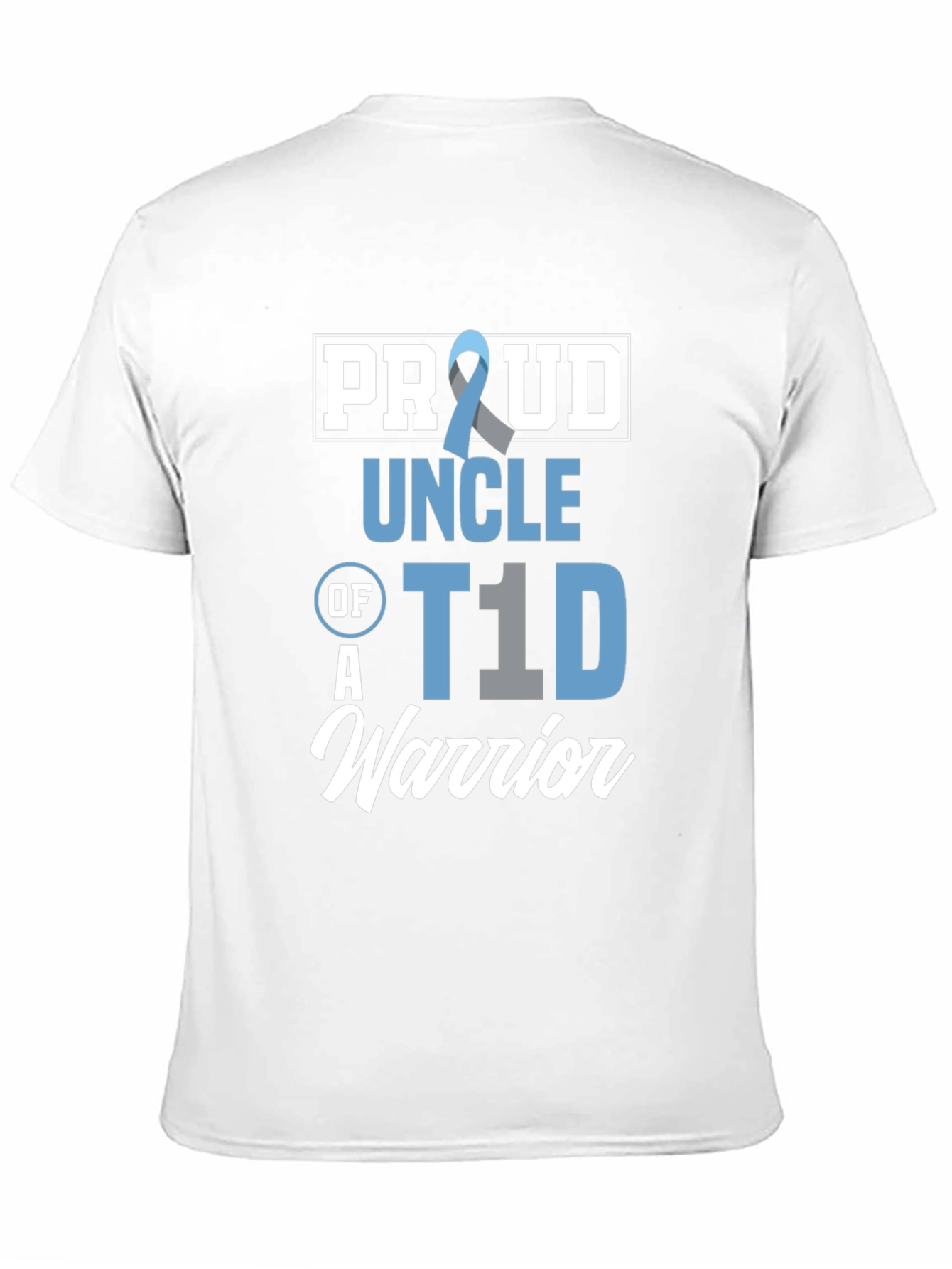 Proud Uncle of a T1D Warrior Black T-Shirt