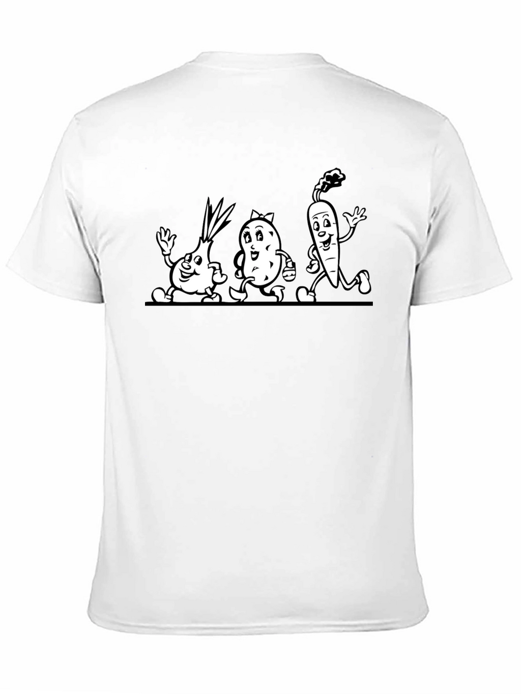 Funny Veggie Run T-Shirt - Black Cotton Tee