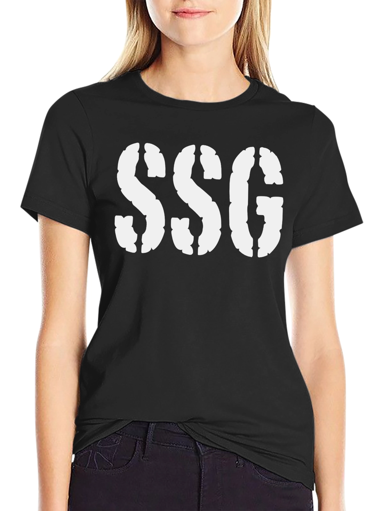 SSG Stencil Graphic Tee - Bold Black Casual Comfort