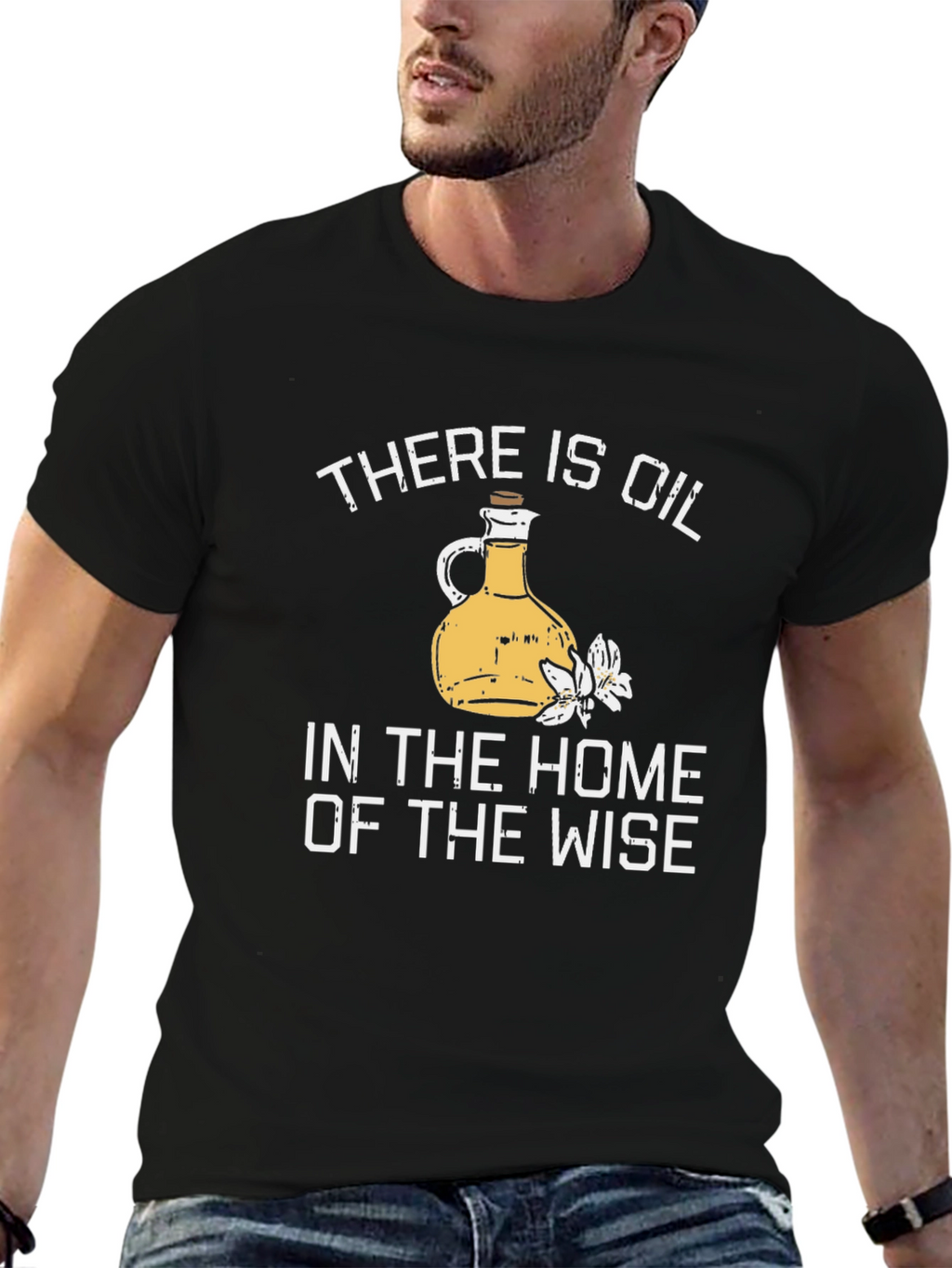 Wise Home Oil Bottle Graphic T-Shirt