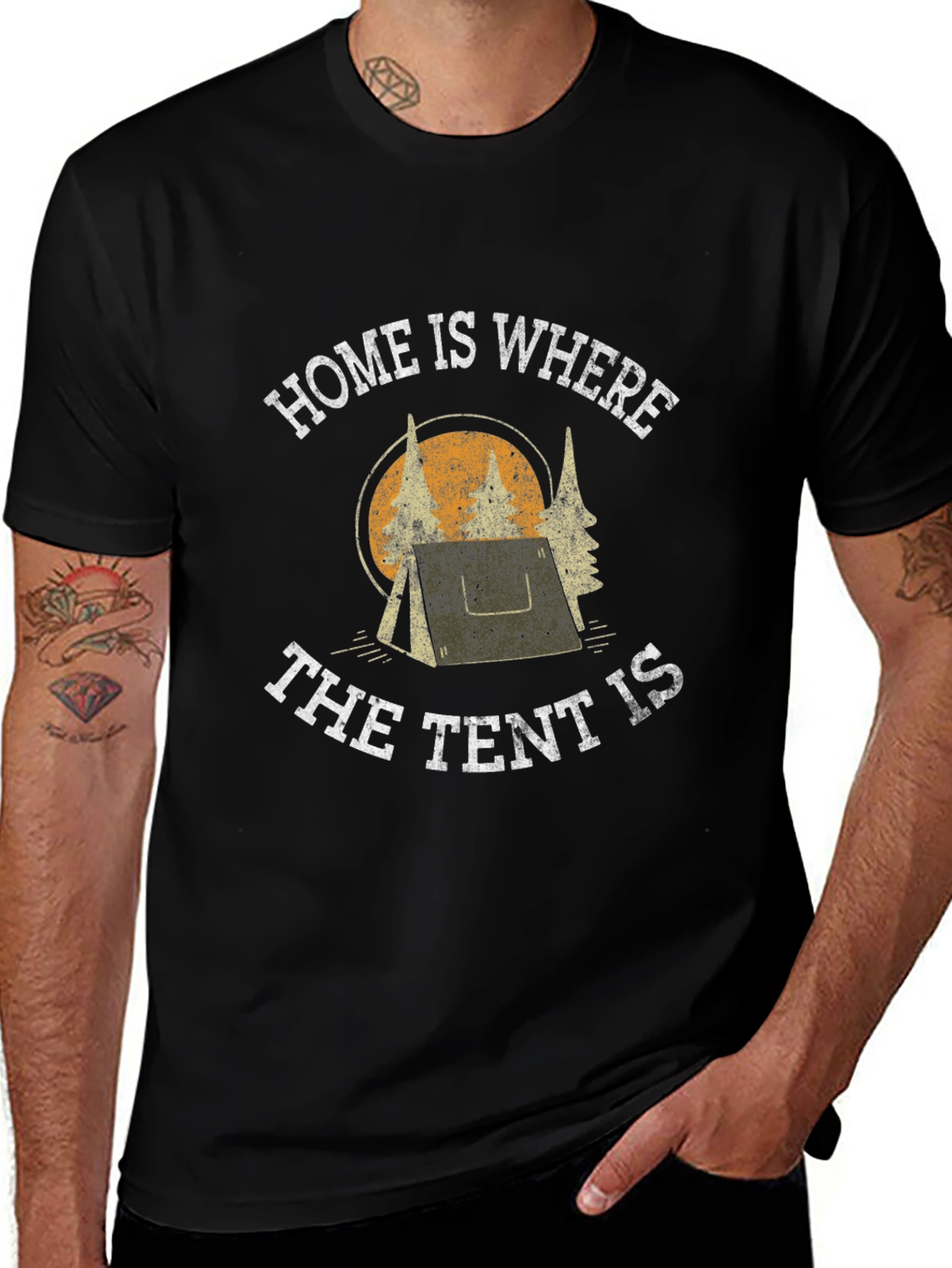 Home Is Where The Tent Is Camping T-Shirt