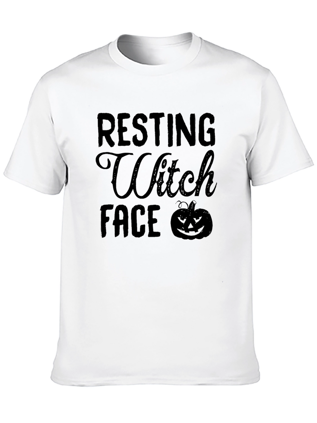 Resting Witch Face Graphic Halloween T-Shirt
