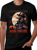 Scary Crow Human Costume Halloween T-Shirt