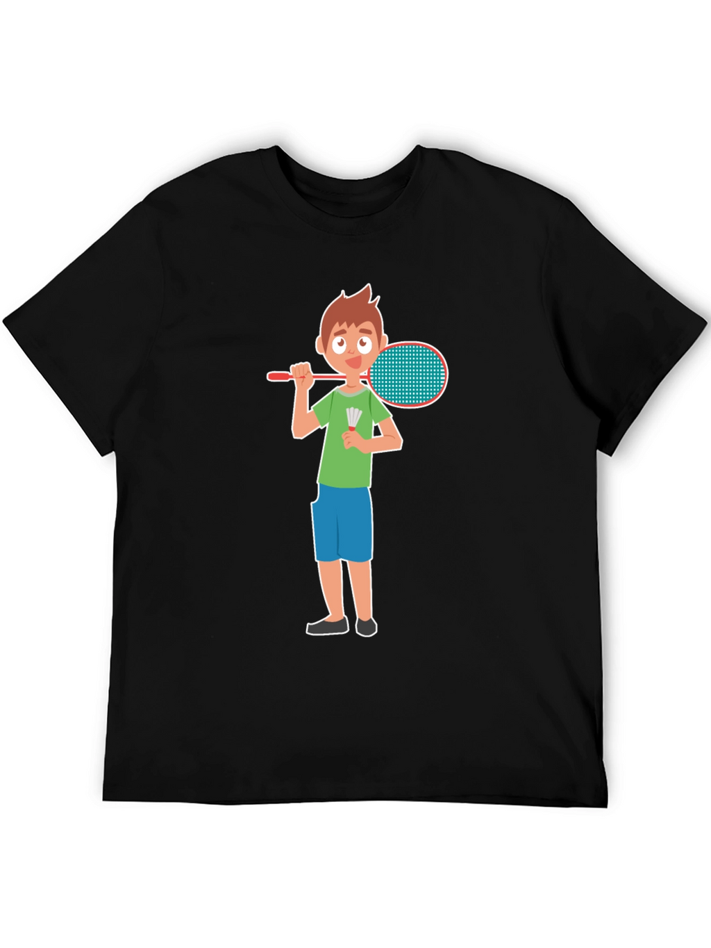 Badminton Boy Black T-Shirt
