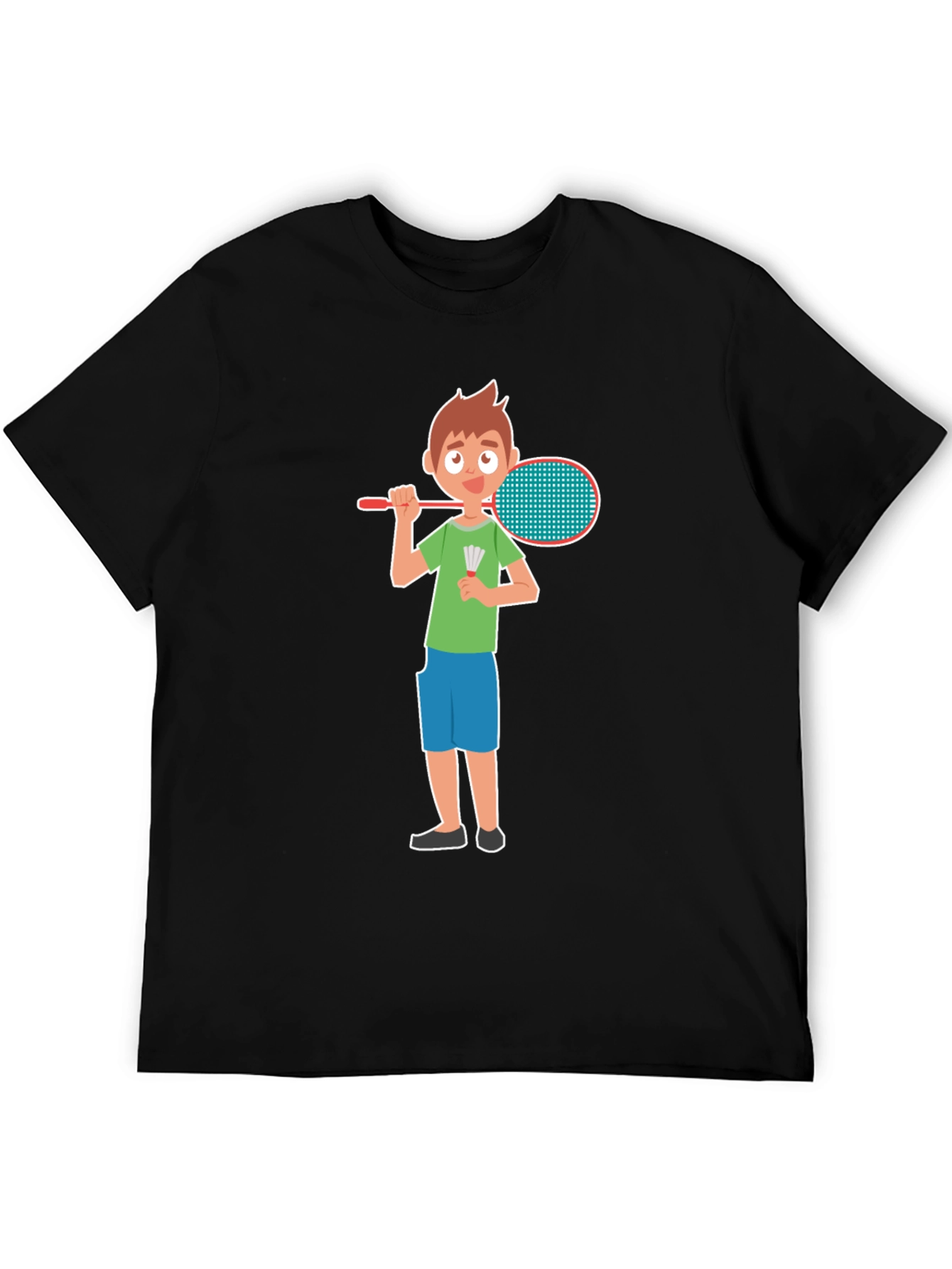 Badminton Boy Black T-Shirt