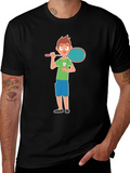 Badminton Boy Black T-Shirt