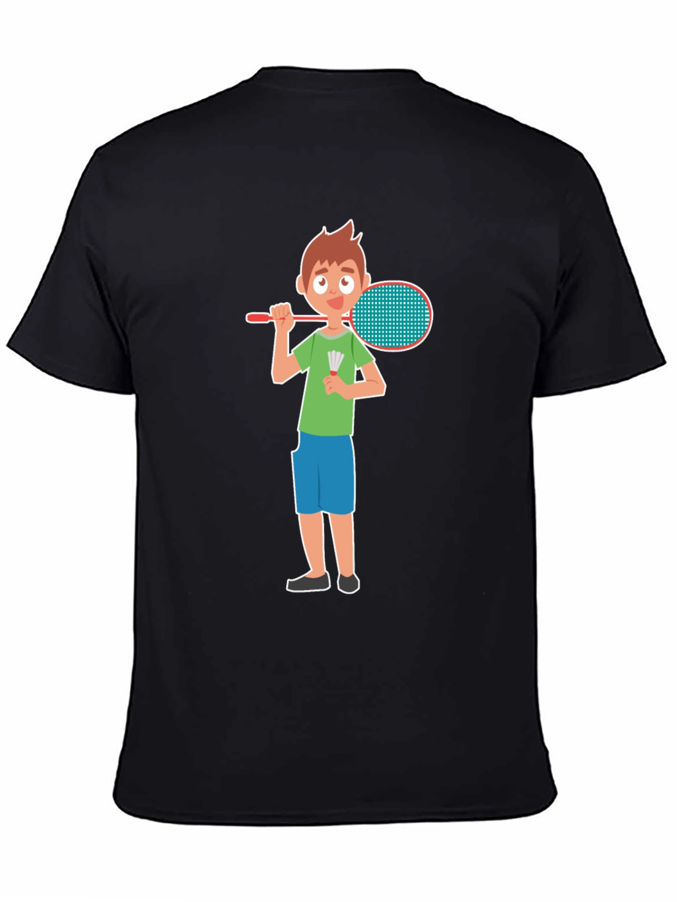 Badminton Boy Black T-Shirt