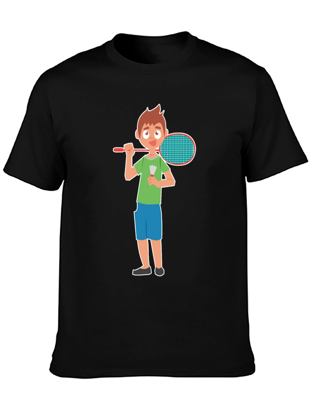 Badminton Boy Black T-Shirt