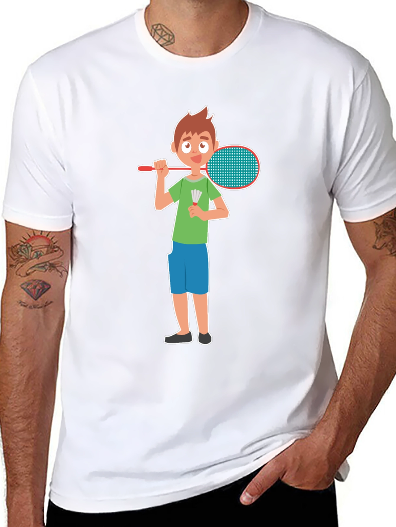 Badminton Boy Black T-Shirt