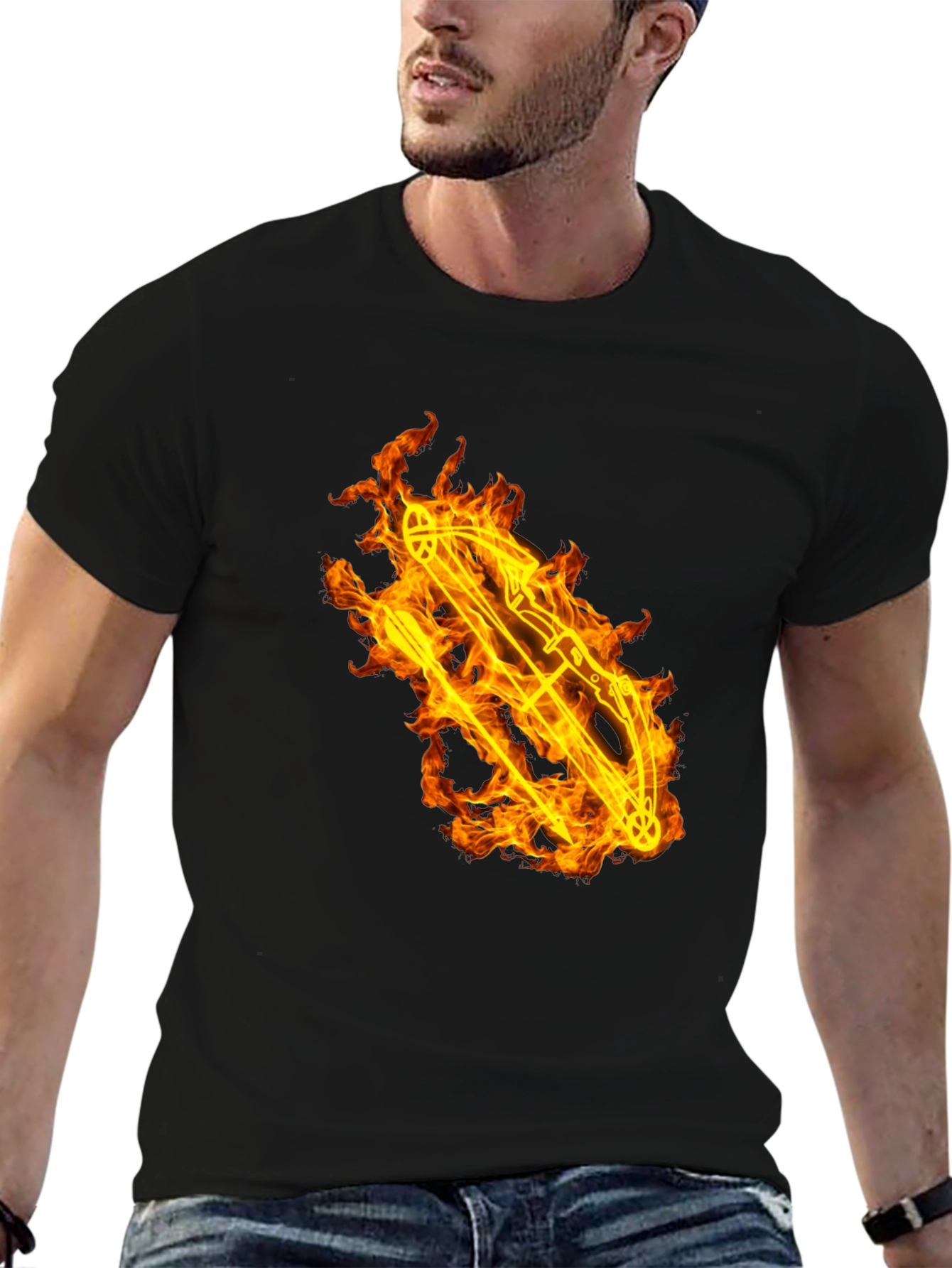 Flaming Bow T-Shirt - Bold Graphic Tee