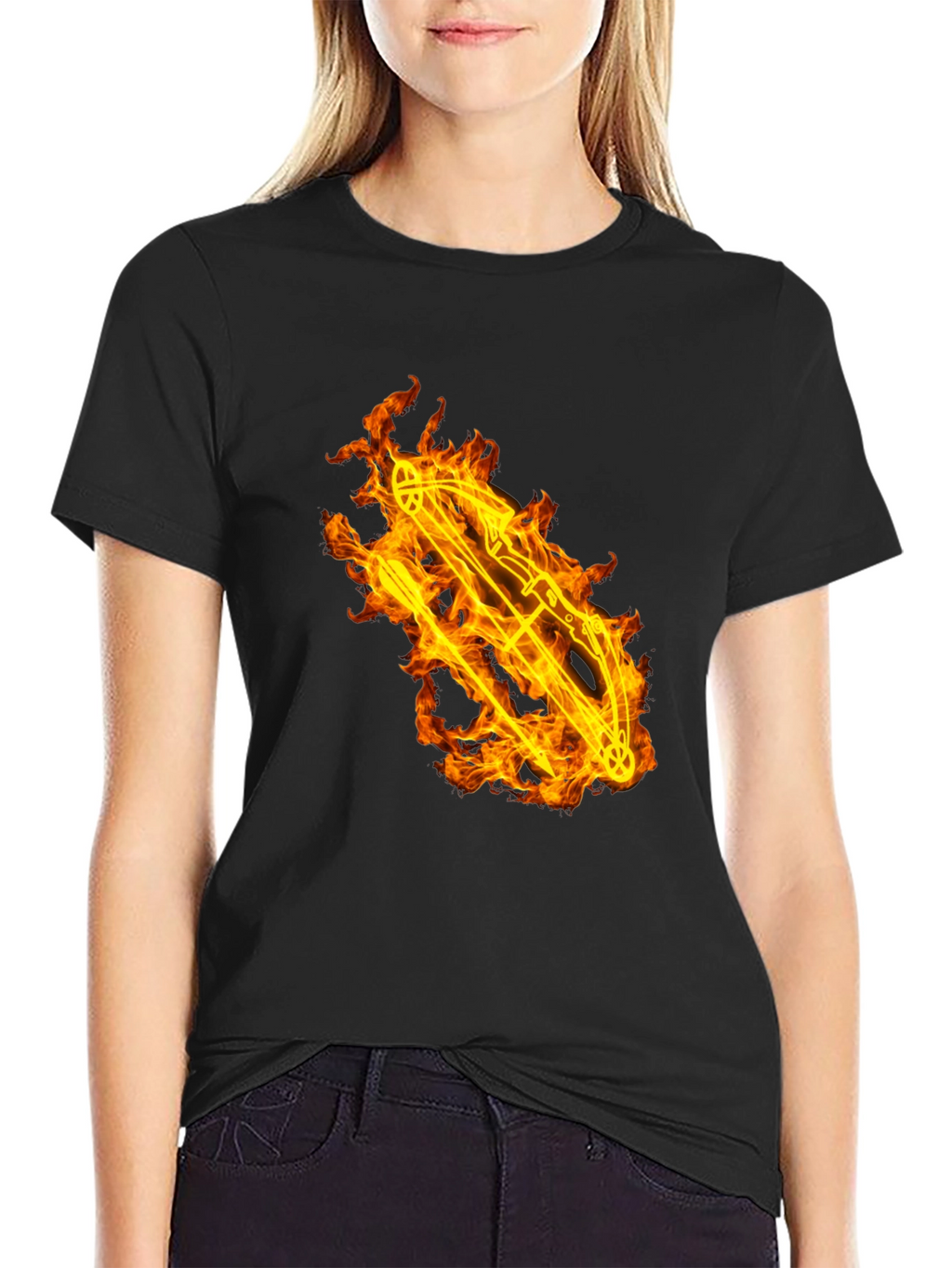 Flaming Bow T-Shirt - Bold Graphic Tee
