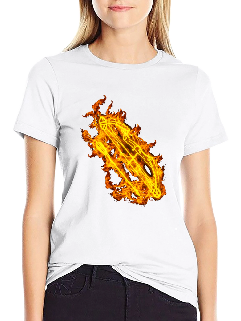 Flaming Bow T-Shirt - Bold Graphic Tee