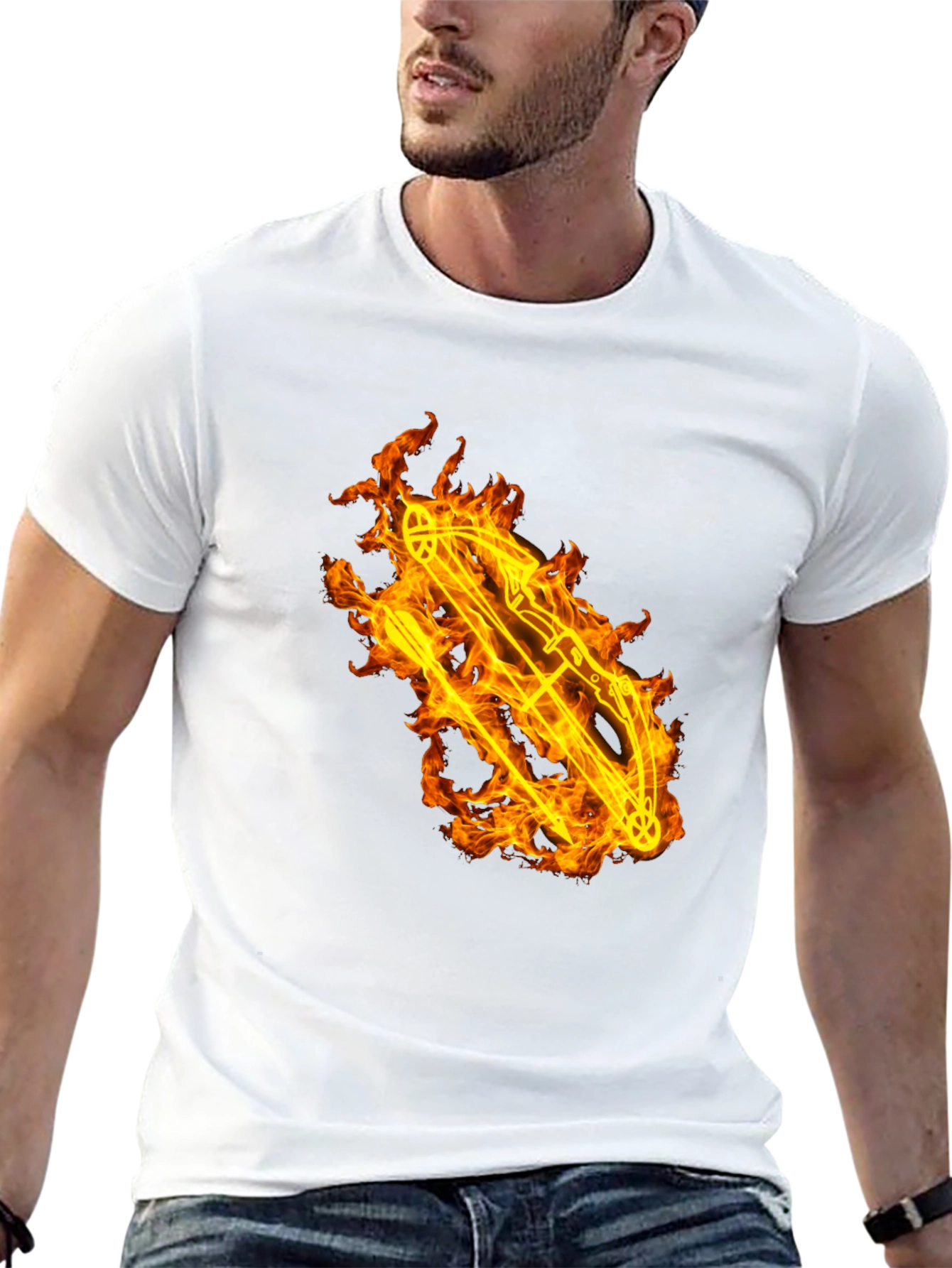 Flaming Bow T-Shirt - Bold Graphic Tee
