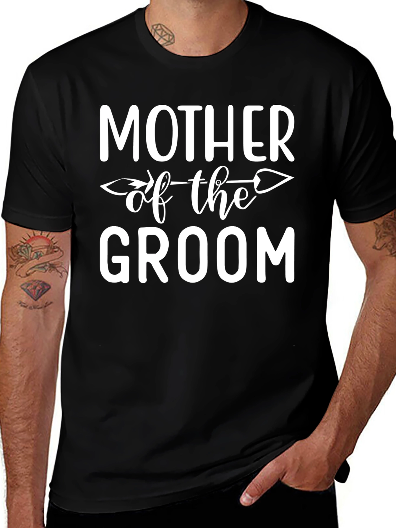 Mother of the Groom Graphic Tee - Black