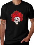 Sugar Skull Rose Bow T-Shirt