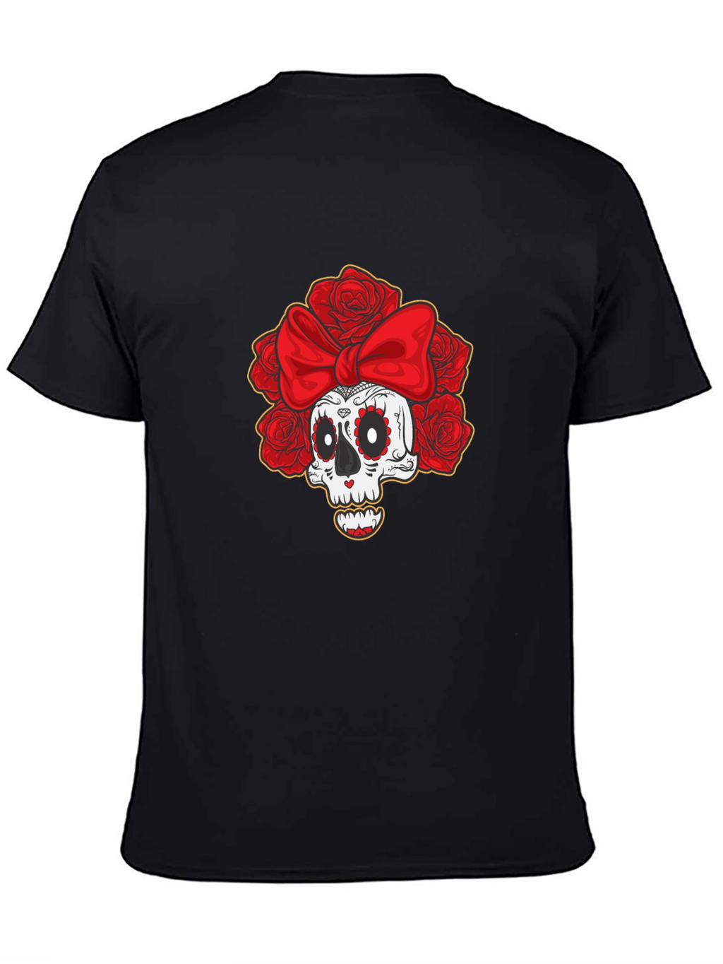 Sugar Skull Rose Bow T-Shirt