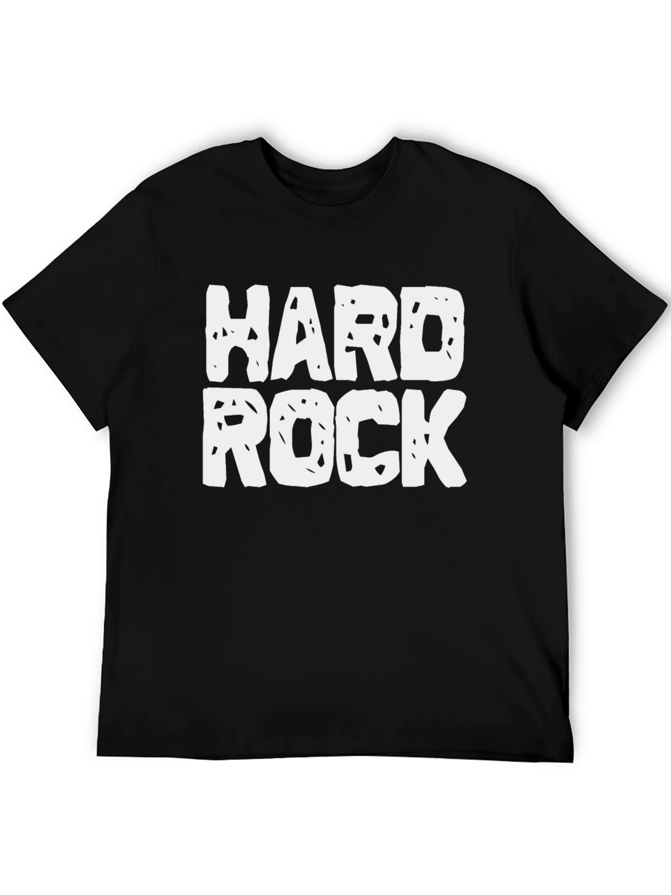 Hard Rock Graphic Tee - Black Cotton Casual T-Shirt