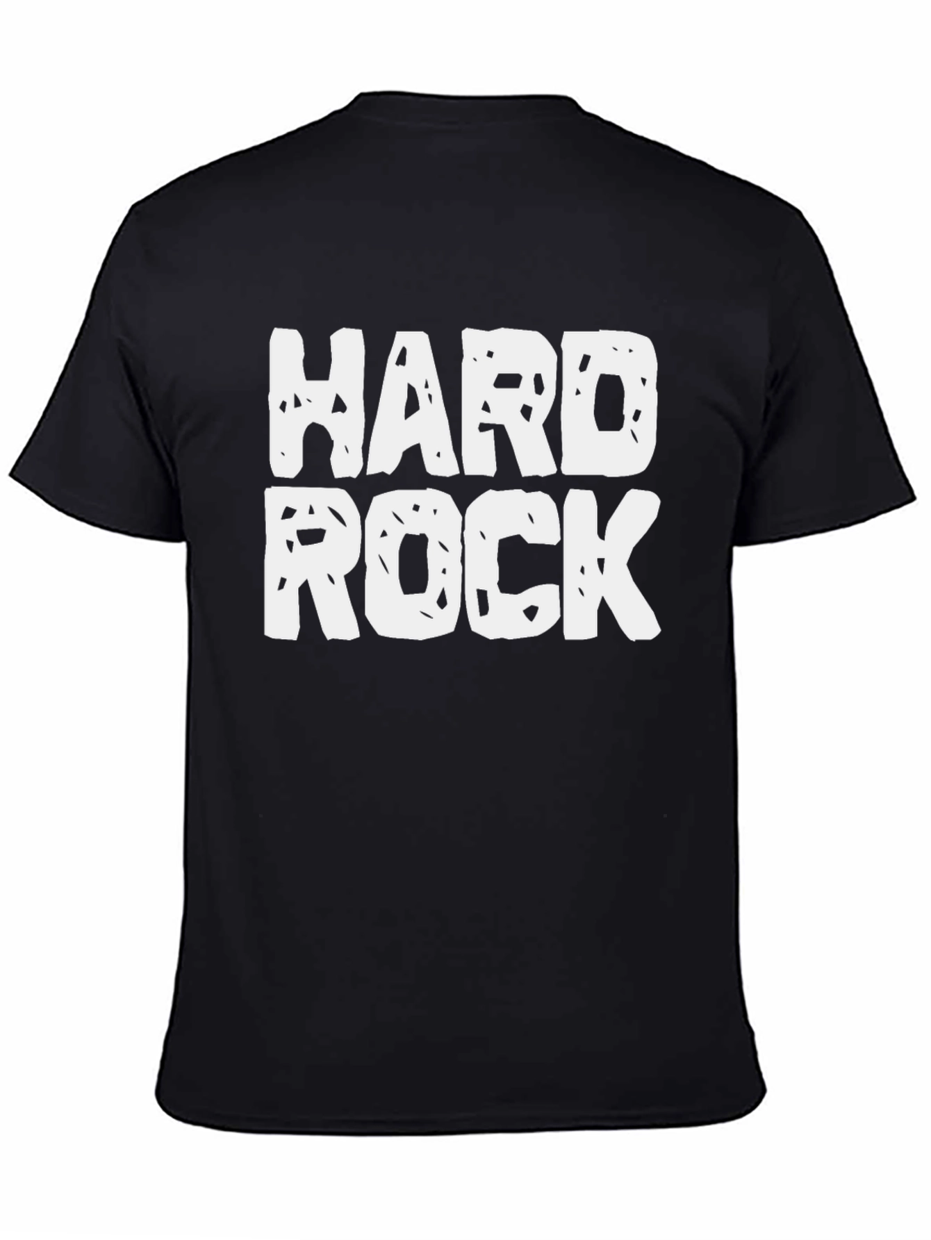Hard Rock Graphic Tee - Black Cotton Casual T-Shirt