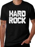 Hard Rock Graphic Tee - Black Cotton Casual T-Shirt