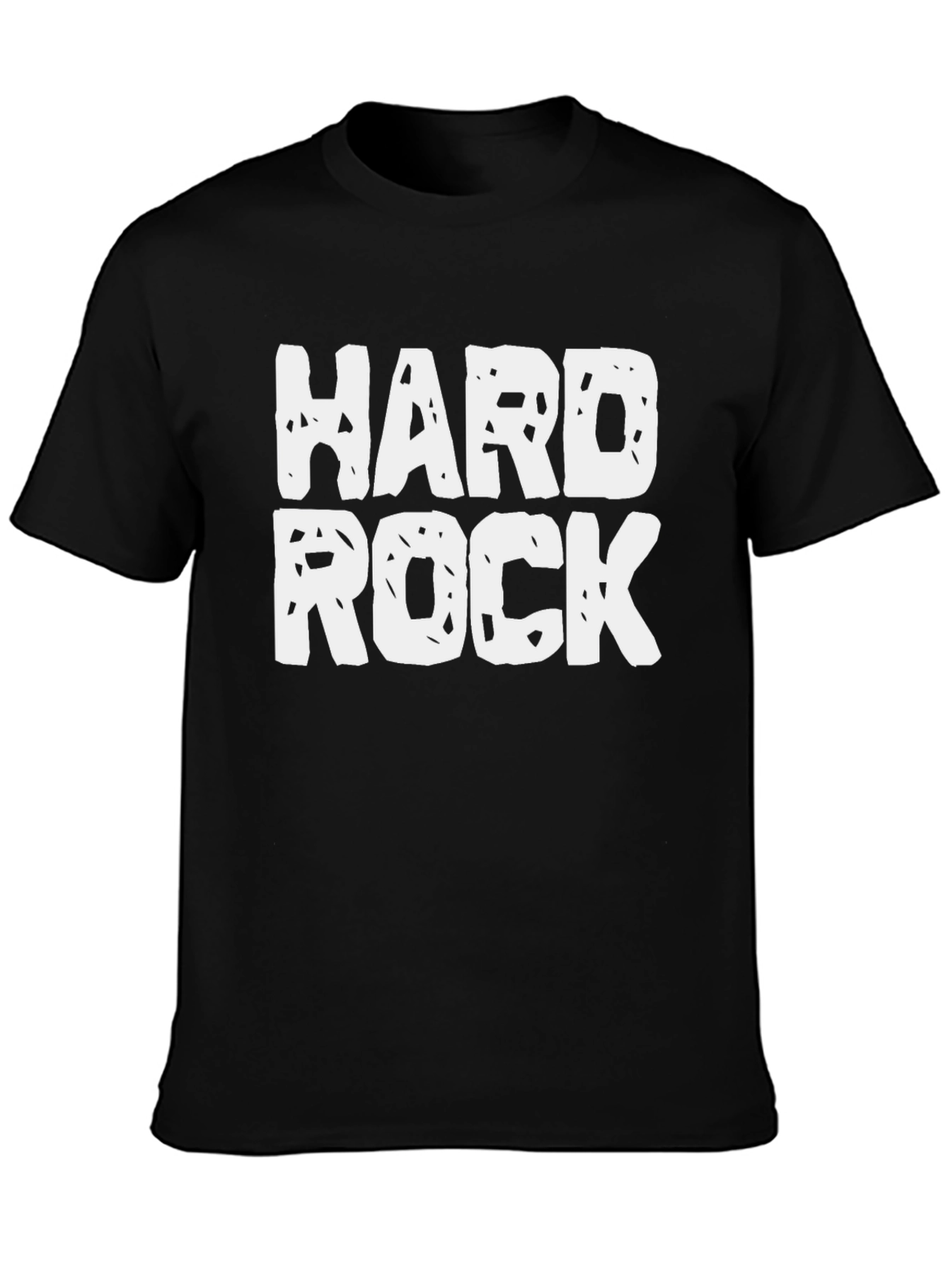Hard Rock Graphic Tee - Black Cotton Casual T-Shirt