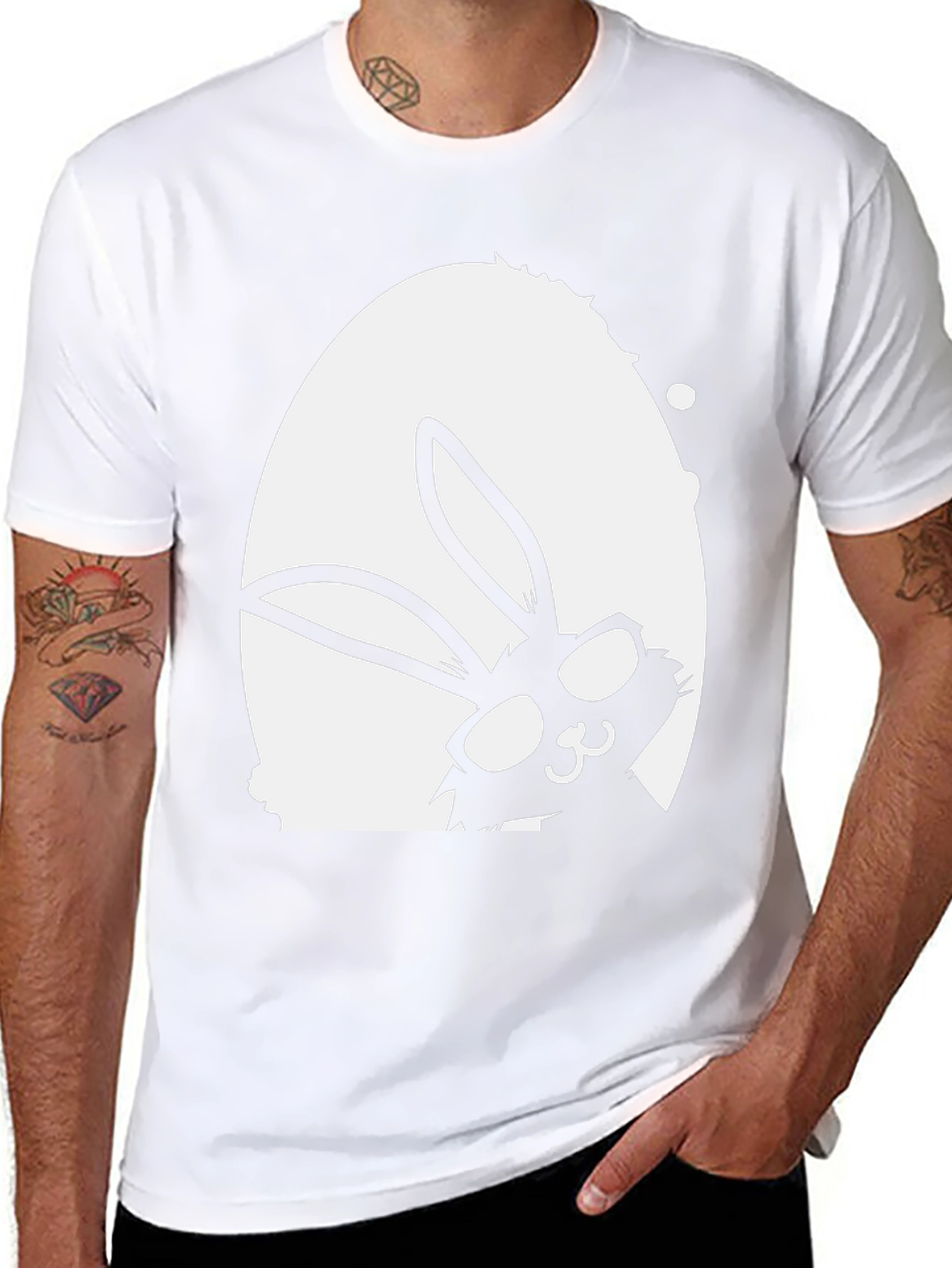 Easter Bunny Egg Black T-Shirt
