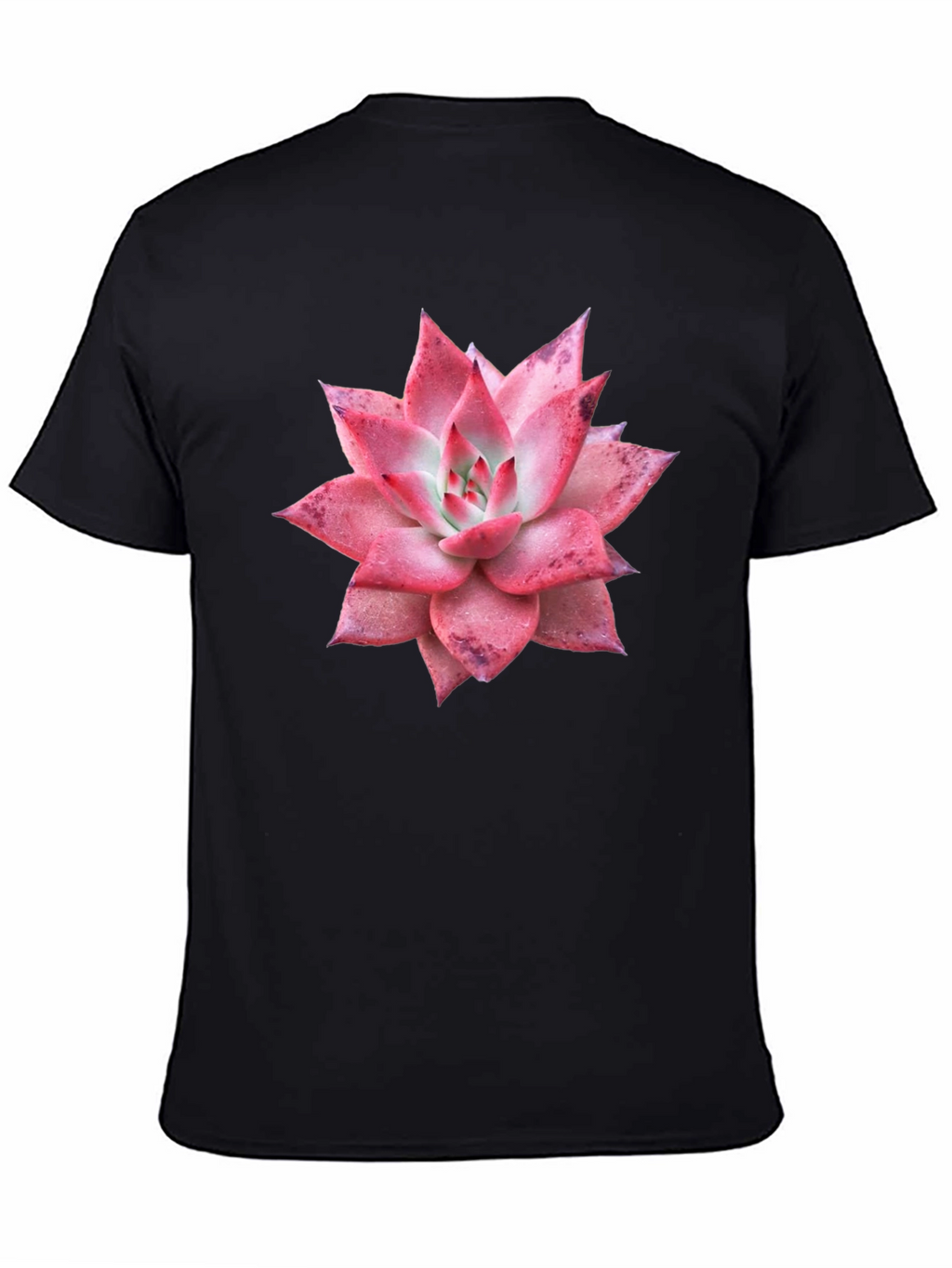 Succulent Graphic Tee - Black Cotton T-Shirt