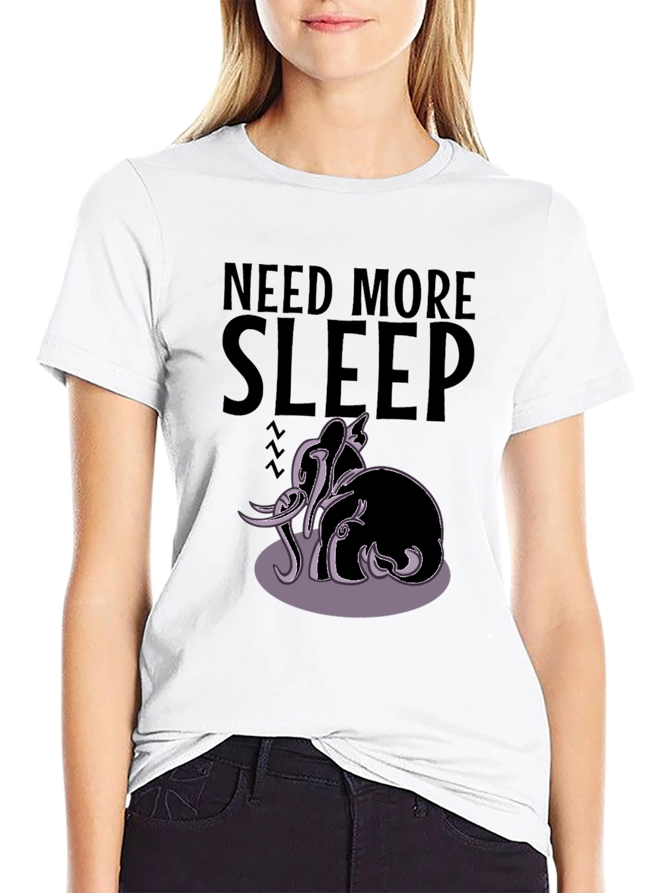 Need More Sleep Elephant Graphic Tee