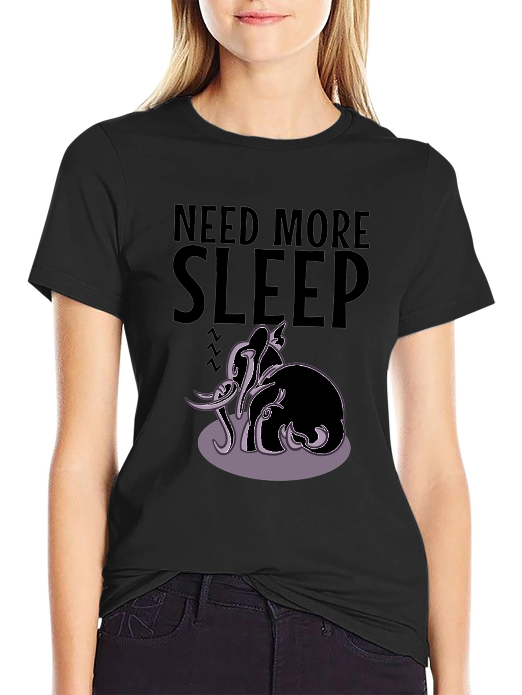 Need More Sleep Elephant Graphic Tee