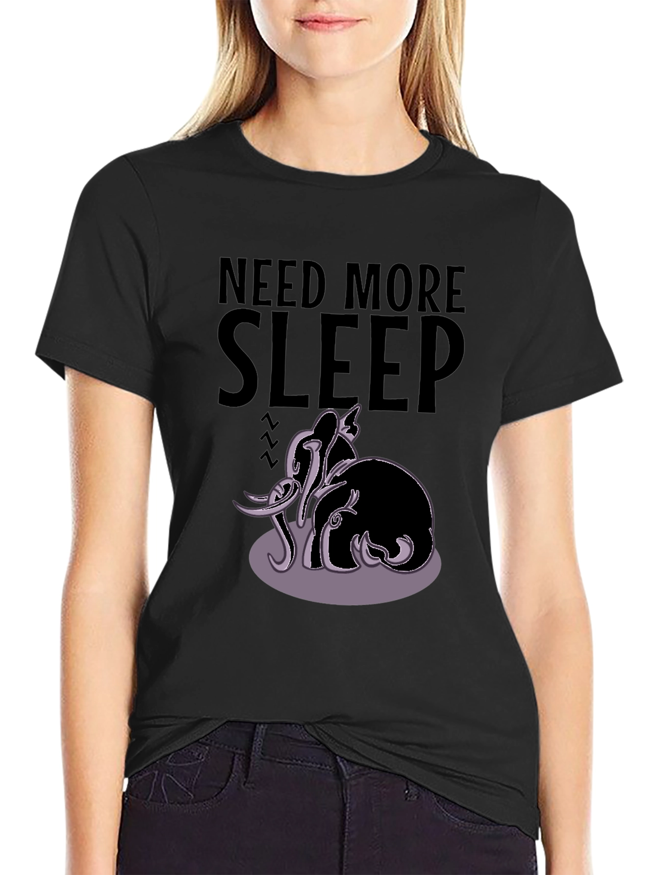 Need More Sleep Elephant Graphic Tee