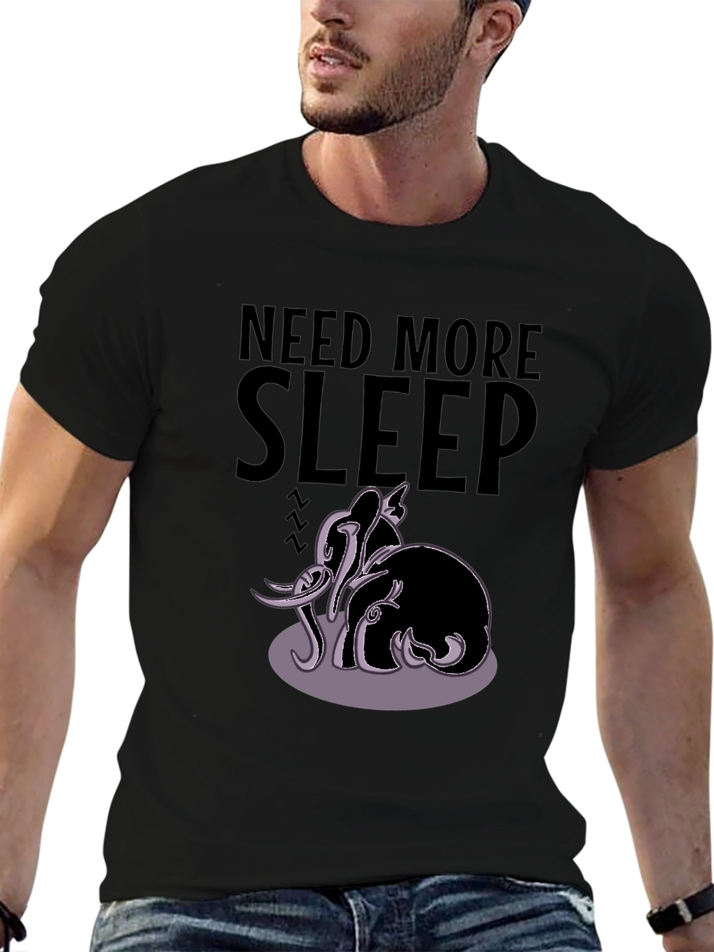 Need More Sleep Elephant Graphic Tee