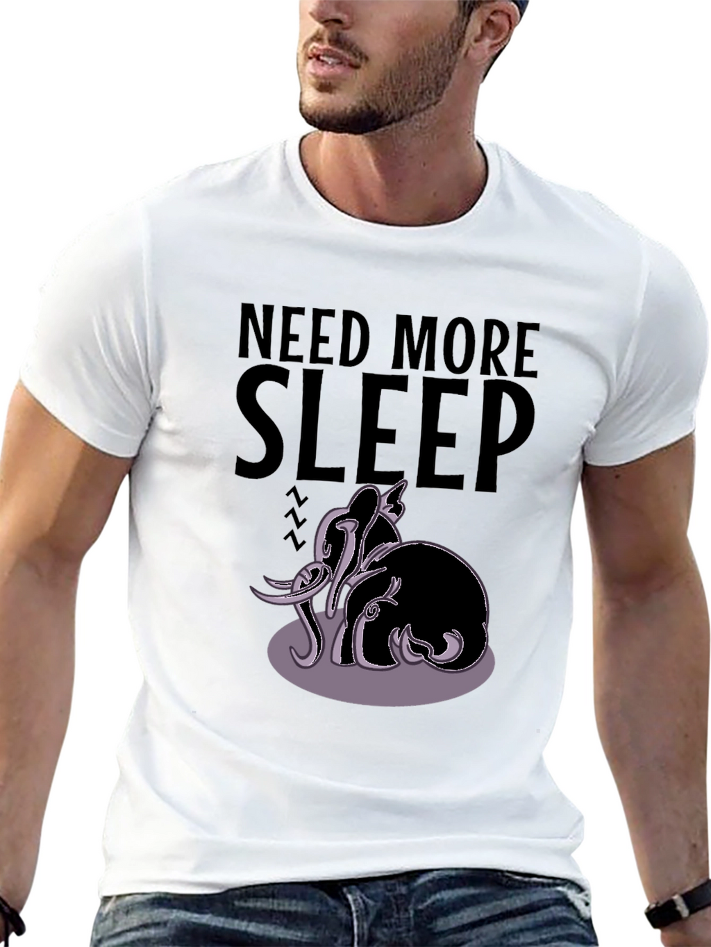 Need More Sleep Elephant Graphic Tee